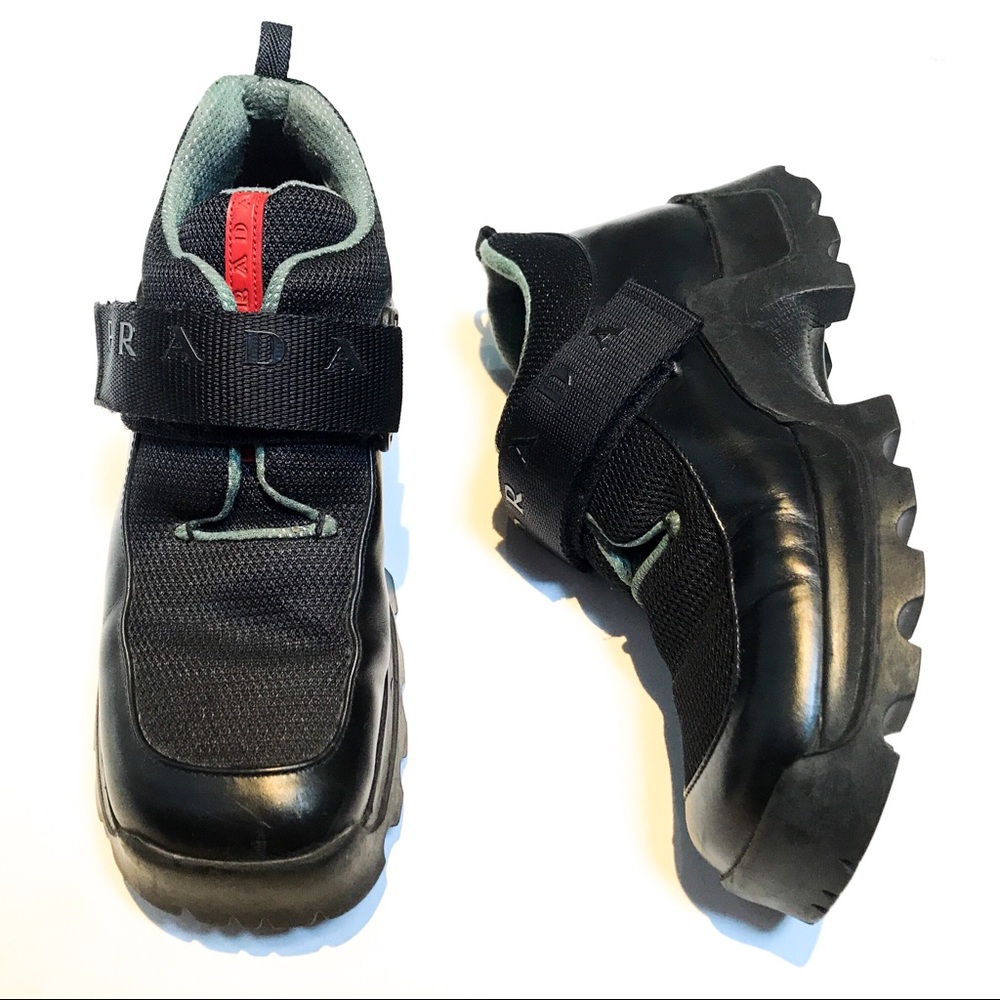 Prada Chunky Velcro Strap Shoes